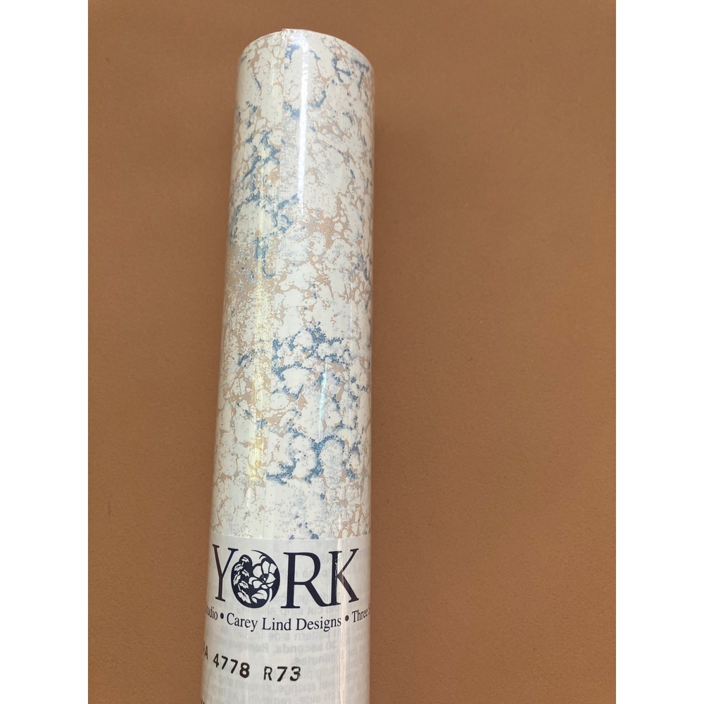 York Wallpaper‎ Double Roll AA 4778 R73 Carey Lind Designs Blue Beige White